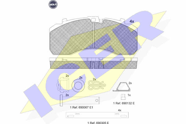 Set placute frana,frana disc 152091 G ICER